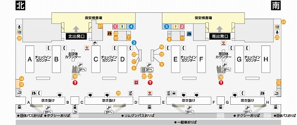 関西空港第一ターミナル4階地図
